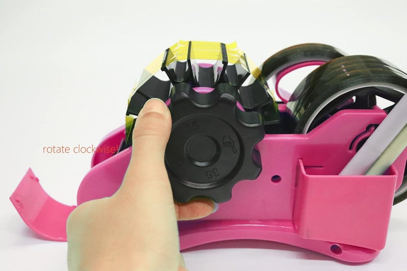 Enskatec Heat Tape Dispenser Sublimation with Compartment Slots, Semi-Automatic, Multiple Roll Cut 1" & 3" Core Double Reel Cores Sublimation for Heat Transfer Tape, Pink - Image 2